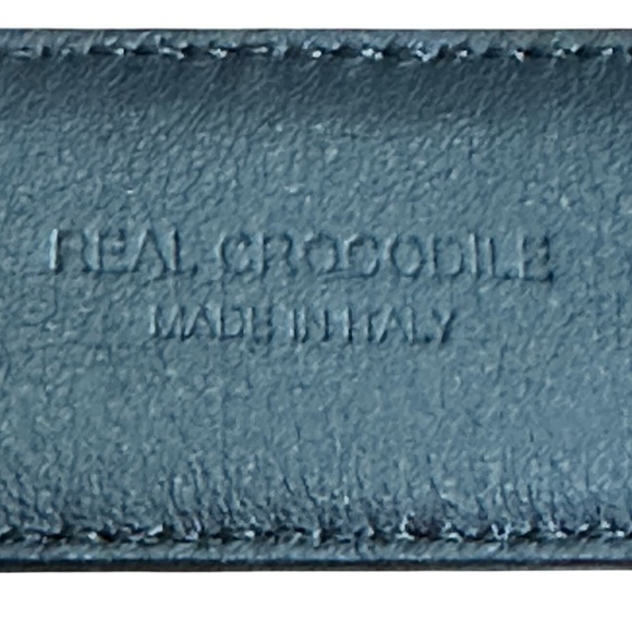 Negri Firenze Men's Cognac Brown Alligator Dress Belt Italian Size 95/110 - Picture 9 of 11